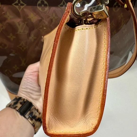 Louis Vuitton Cabas Ambre GM Brown Monogram Bag with Pouch - Picture 11 of 16